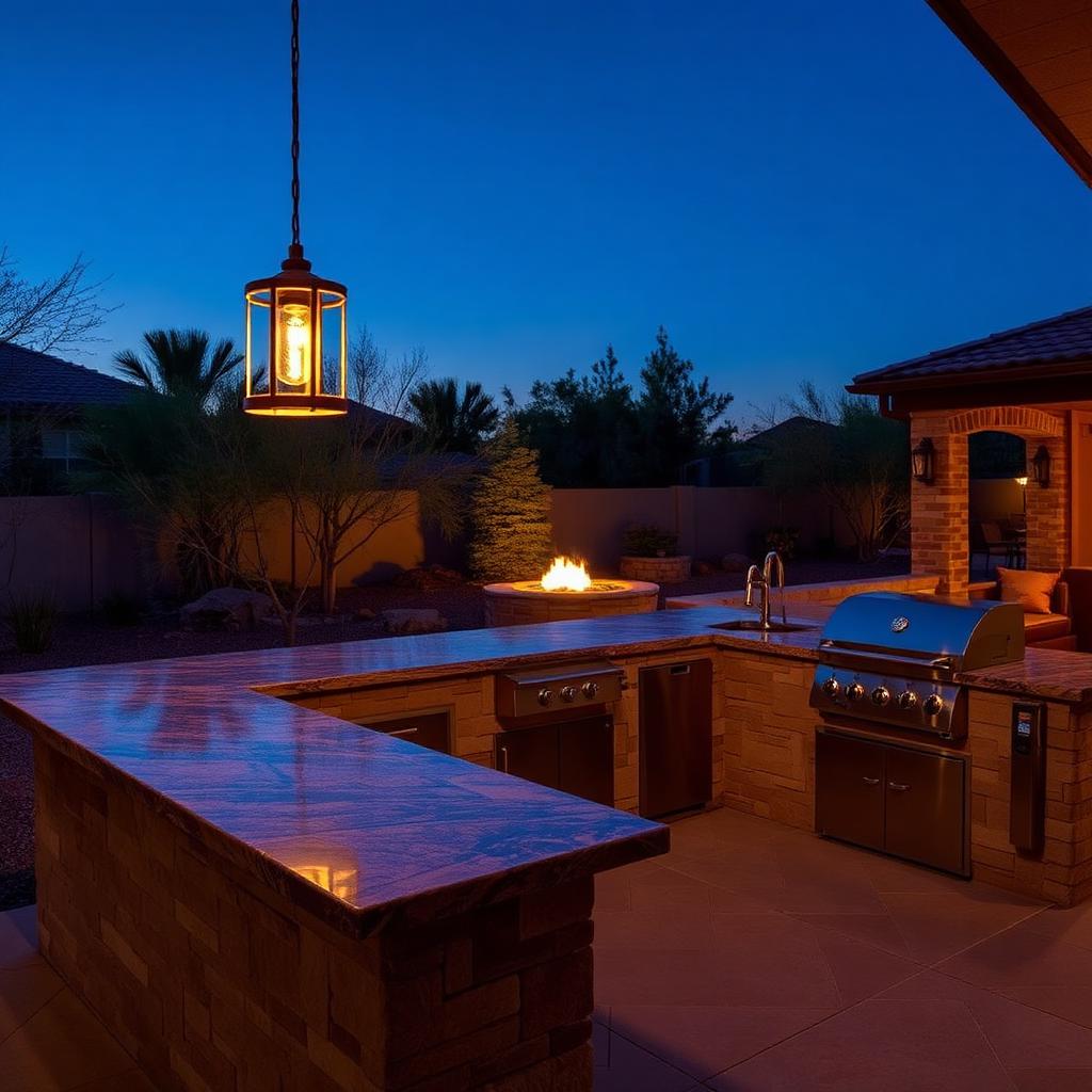 Twilight Outdoor Kitchen